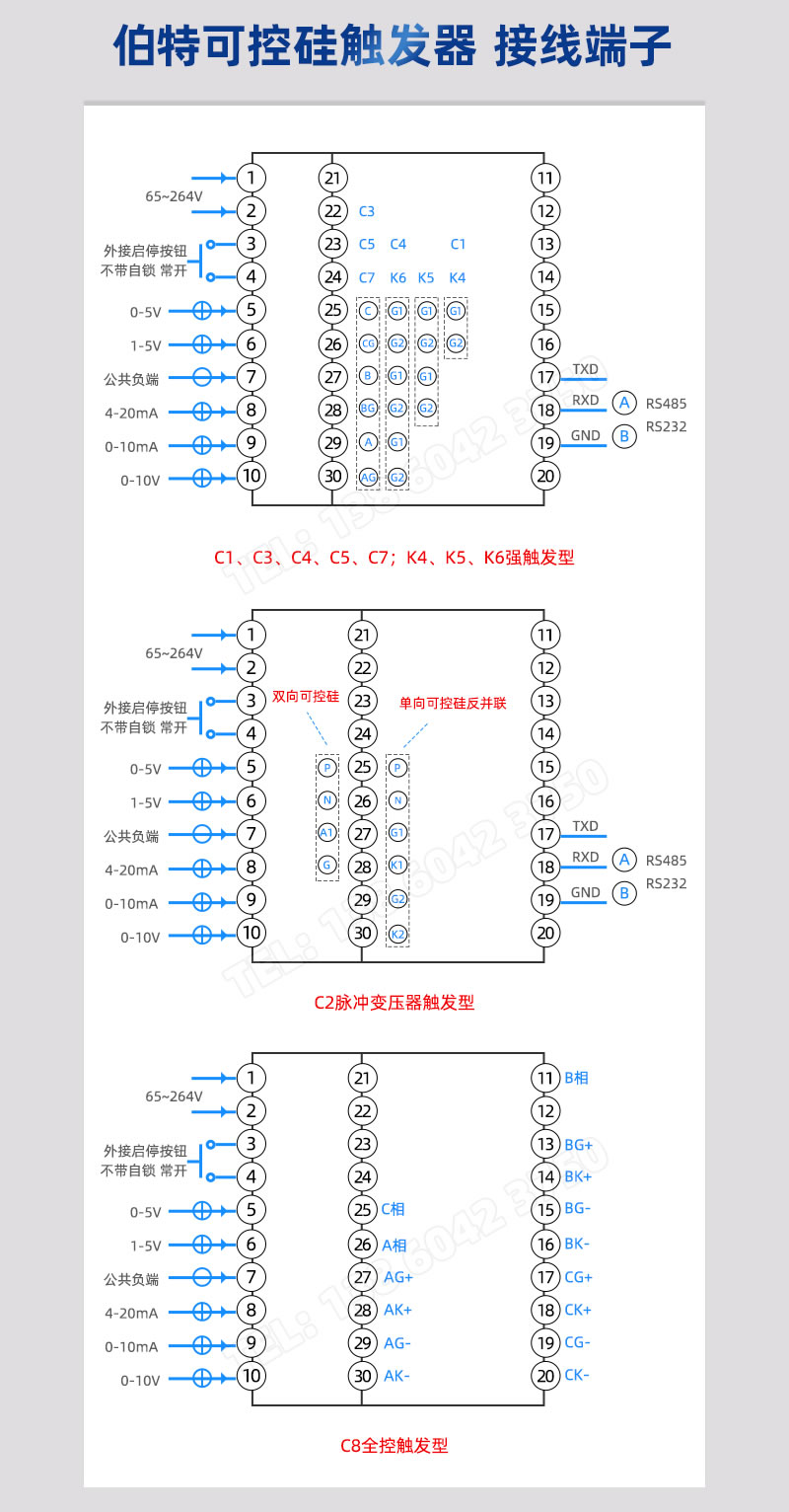 SCR可控硅觸發(fā)器-JHC系列接線端子